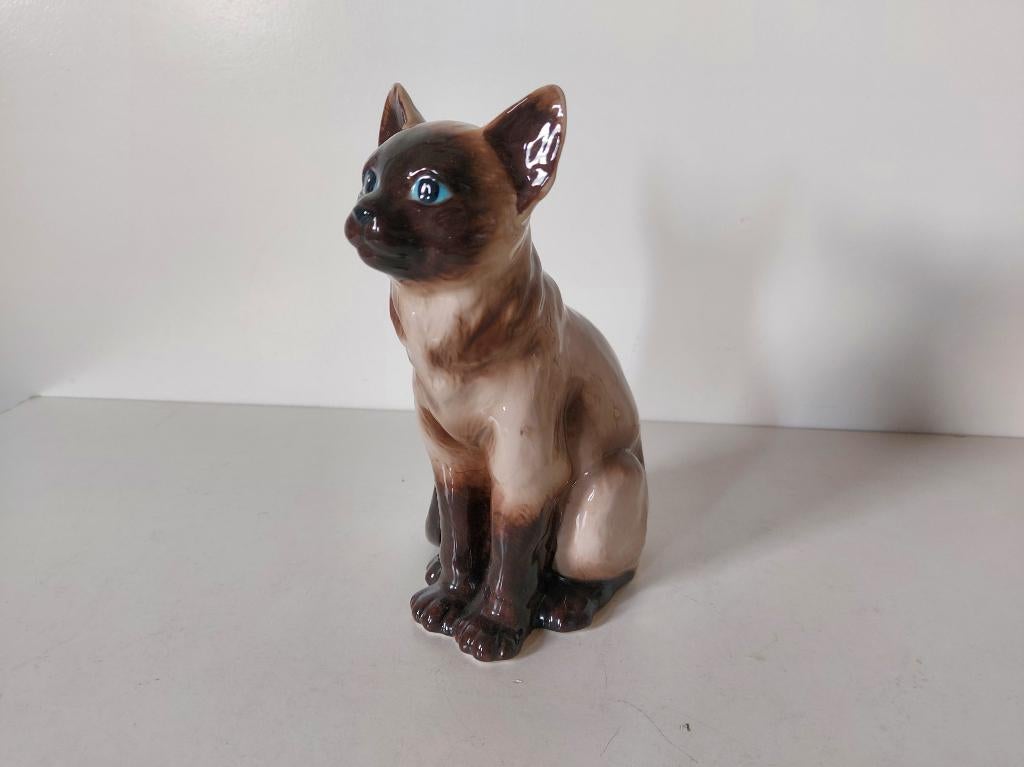 zillermahler porseleinen siamese kat 16 cm, Ophalen of Verzenden, Zo goed als nieuw, Dier