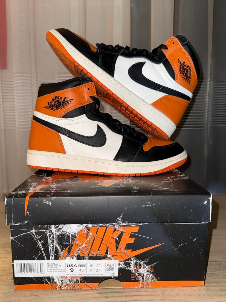 Jordan 1 Retro High OG Shattered Backboard (2025), Verzenden, Zo goed als nieuw, Zwart, Sneakers of Gympen