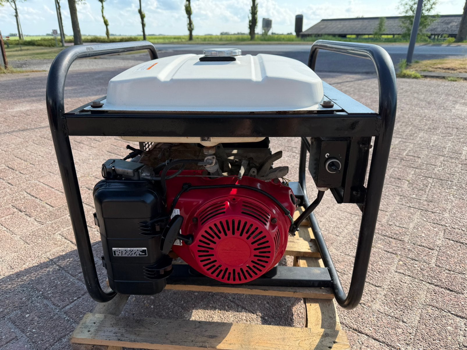 6 KVA aggregaat 230 Volt Honda GX390 Benzine generator, Ophalen, Gebruikt, 5 tot 10 kVA, Benzine