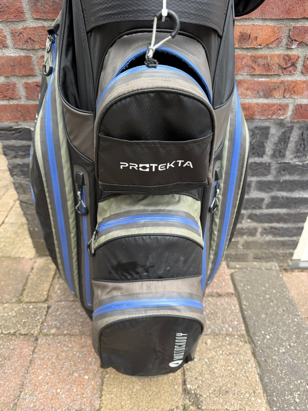 Motocaddy Protekta Golftas zwart/grijs/blauw igs, Sport en Fitness, Golf, Ophalen of Verzenden, Gebruikt, Tas, Overige merken