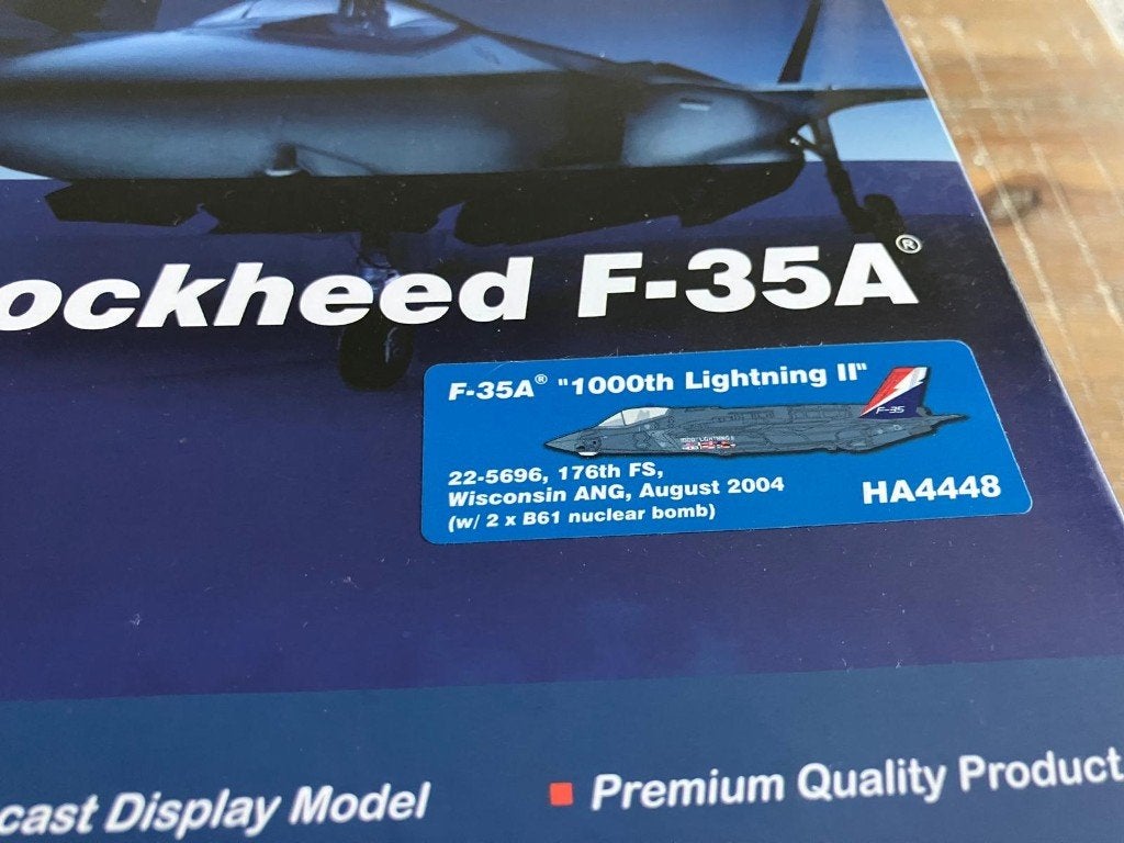 Hobbymaster 1000th F-35A Wisconsin ANG 1:72, 1:72 tot 1:144, Nieuw, Vliegtuig, Ophalen