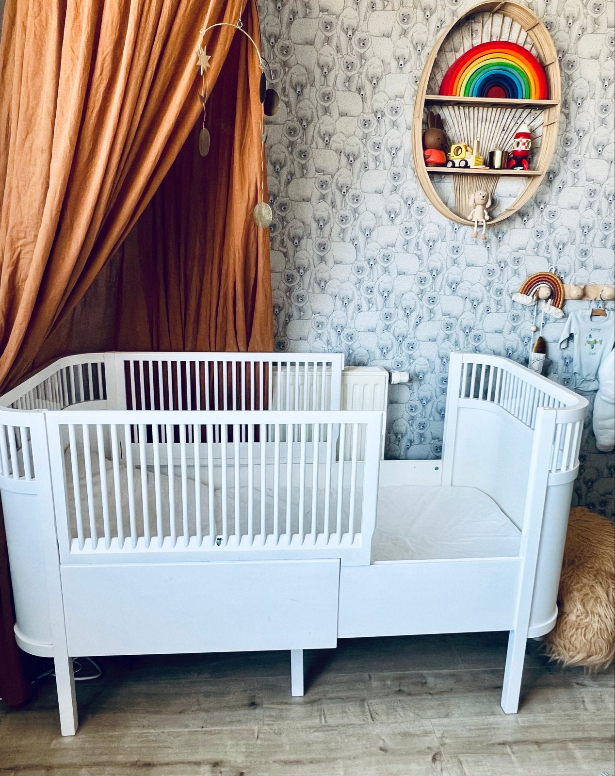 Sebra Meegroeibed baby and junior, Ophalen, Zo goed als nieuw, Ledikant