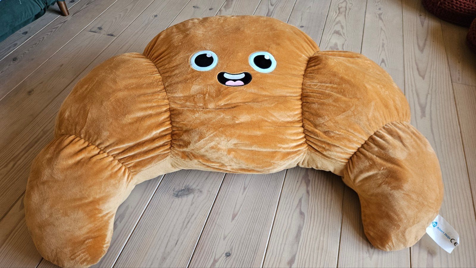 Grappig Croissant Kussen - Uniek Sierkussen, Overige merken, Bruin, Met print, Ophalen of Verzenden