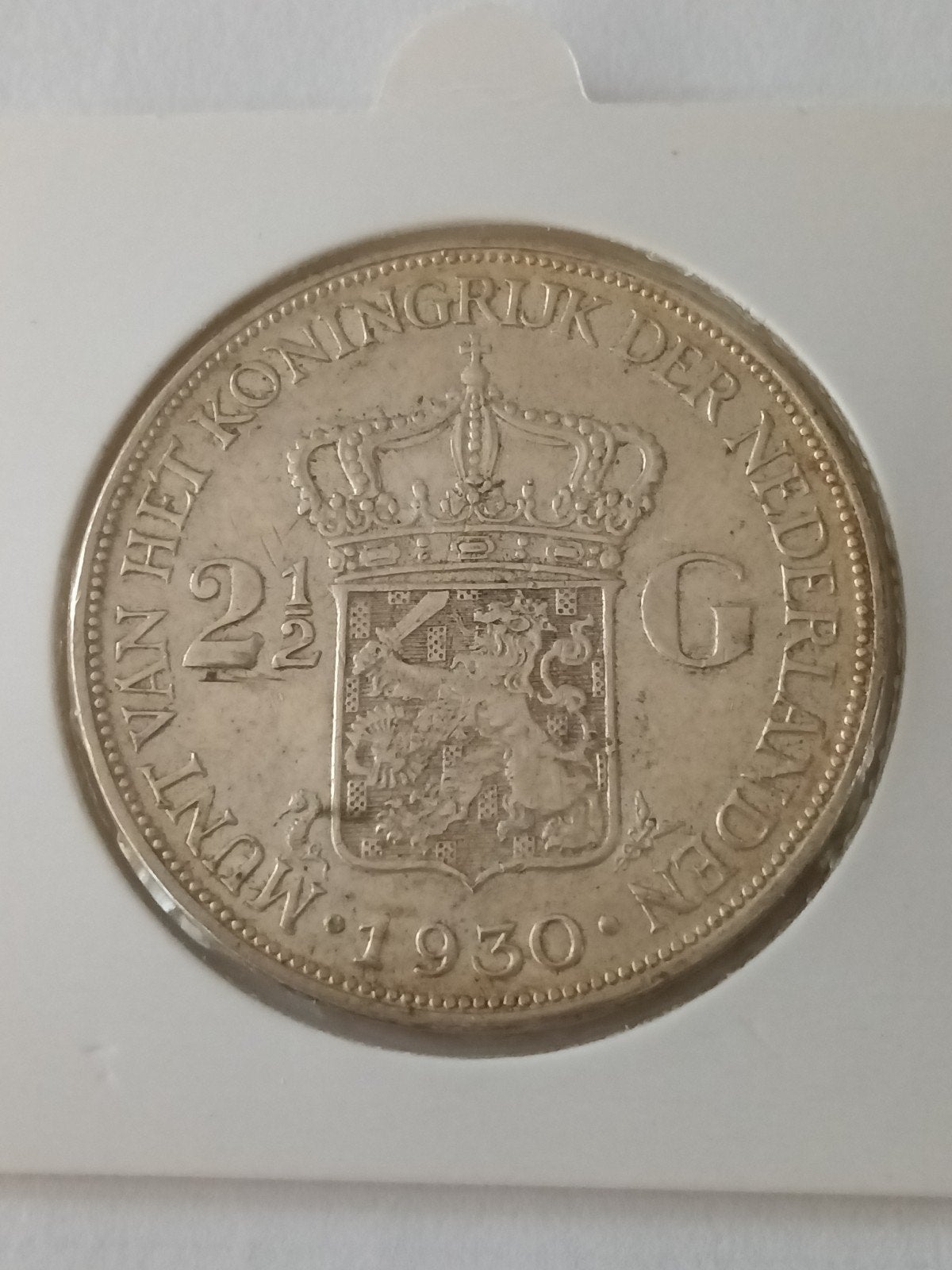 Rijksdaalder Wilhelmina 1930, Postzegels en Munten, Munten | Nederland, Ophalen of Verzenden, Koningin Wilhelmina, 2½ gulden