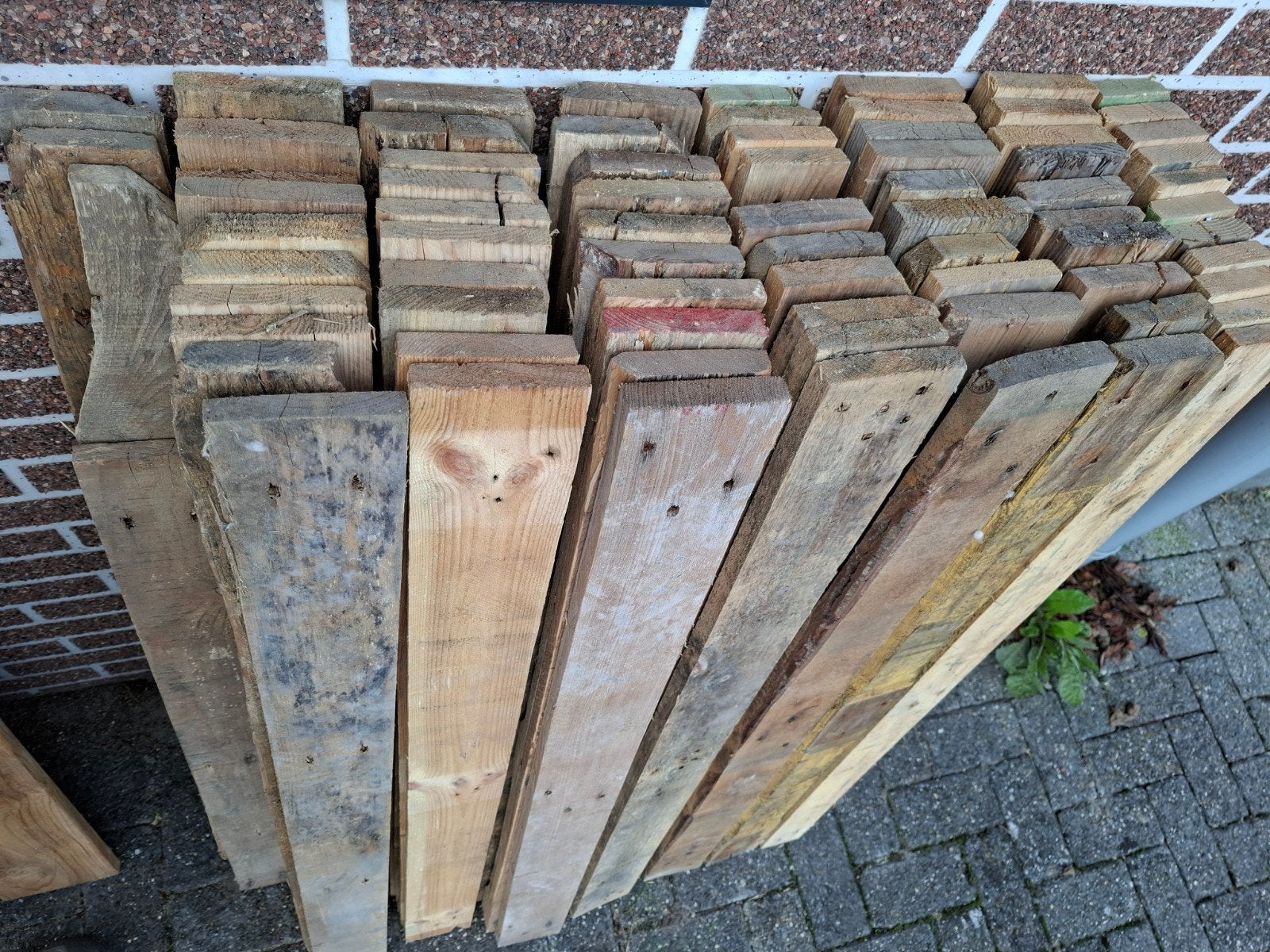 Sloophout Pallethout 70st lengte120, Ophalen, Gebruikt, Minder dan 180 cm, Palen