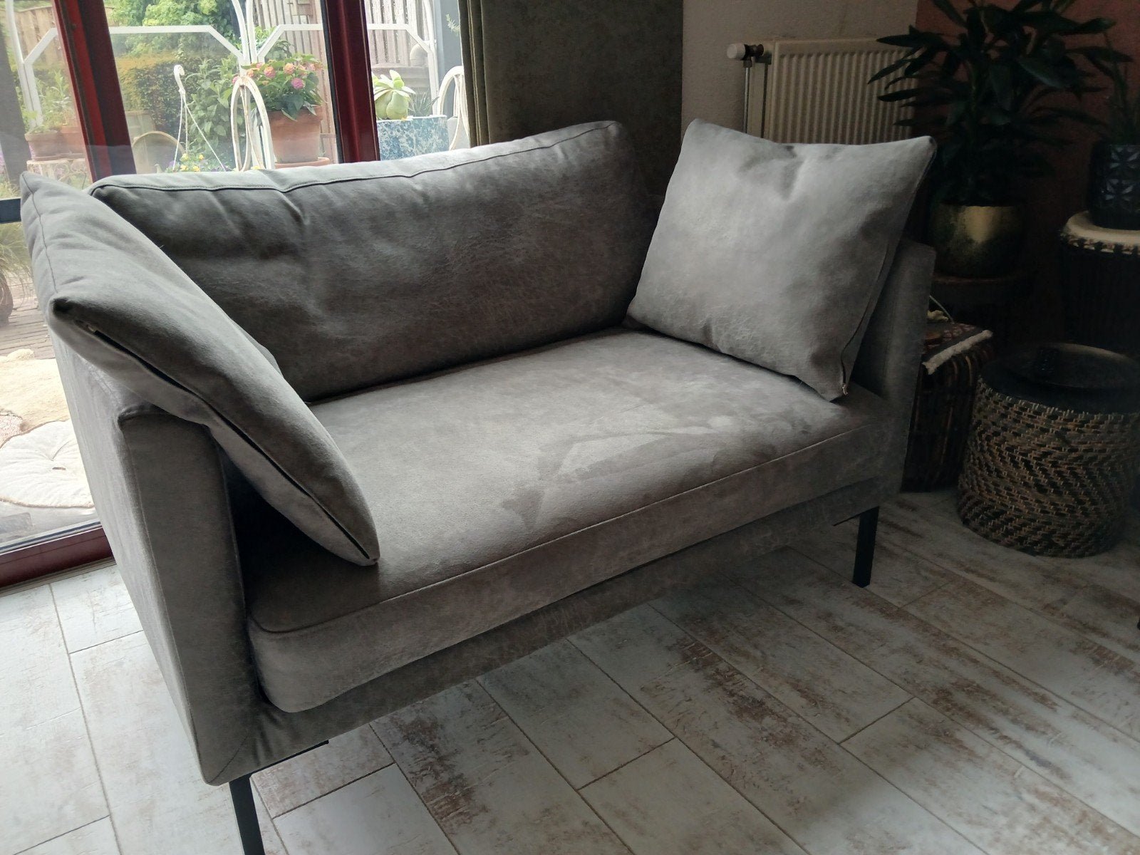 love seat/bankje microleder, Huis en Inrichting, Ophalen, Minder dan 75 cm, 125 cm of meer, Zo goed als nieuw