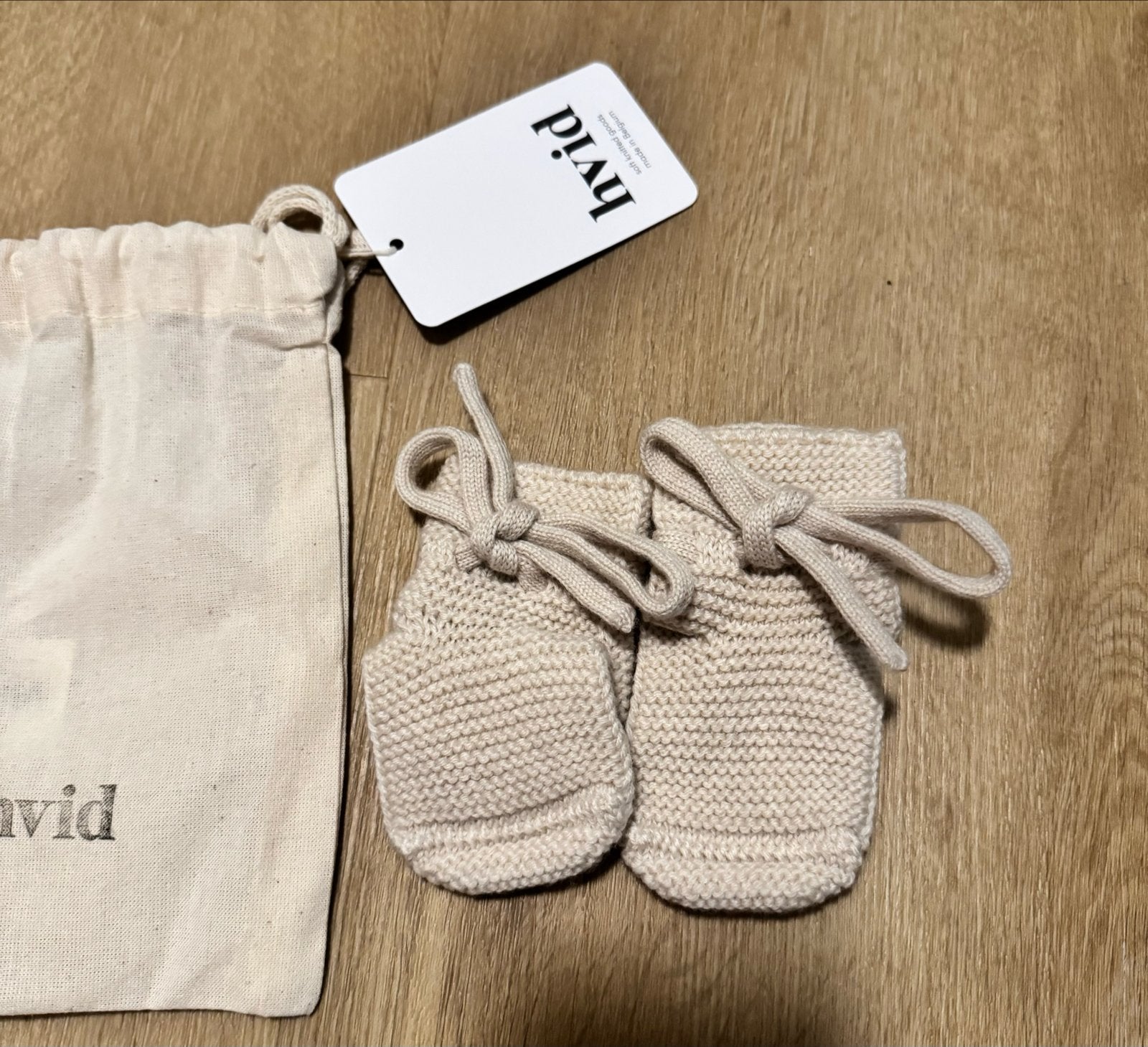 Hvid Baby slofjes Booties Crème - 100% Wol (0-9 mnd), Ophalen of Verzenden, Zo goed als nieuw, Jongetje of Meisje
