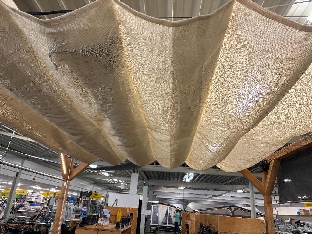 Nesling harmonika schaduwdoek met pergola 320x300 cm, Tuin en Terras, Schaduwdoeken, Ophalen, Zo goed als nieuw