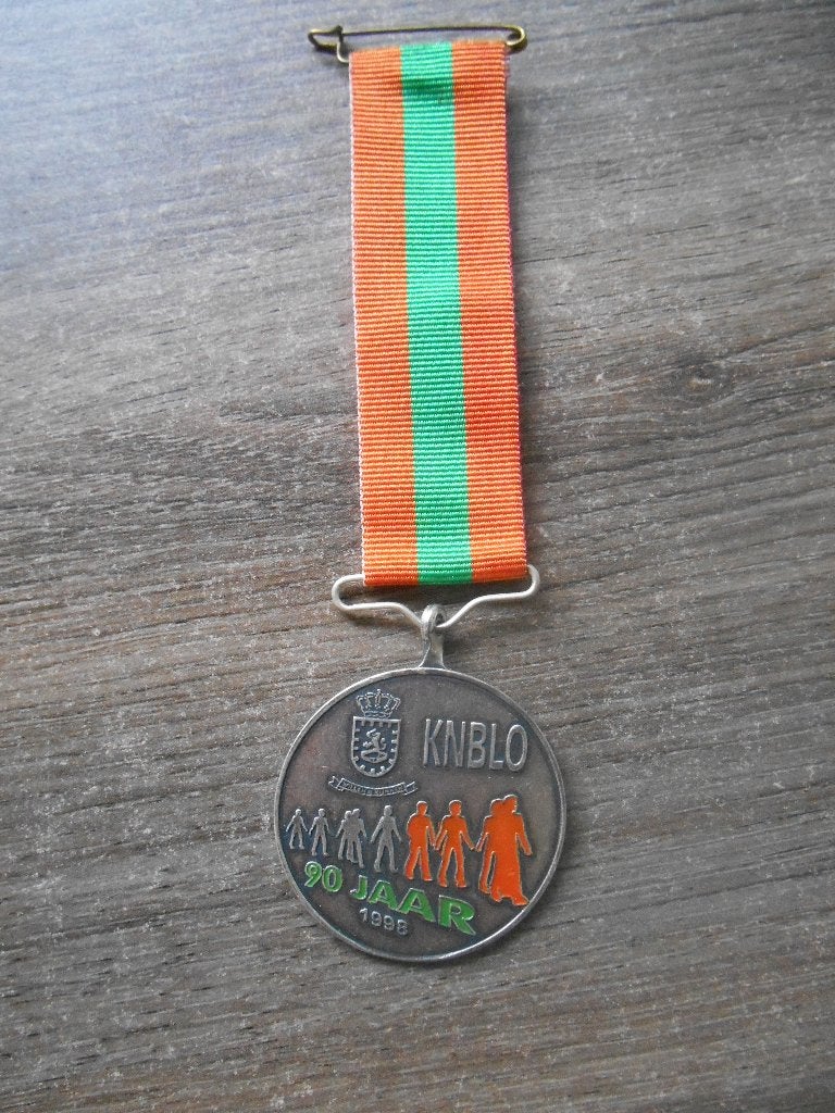 Medaille KNBLO 90 jaar 1908 -1998, Ophalen of Verzenden, Overige materialen, Nederland