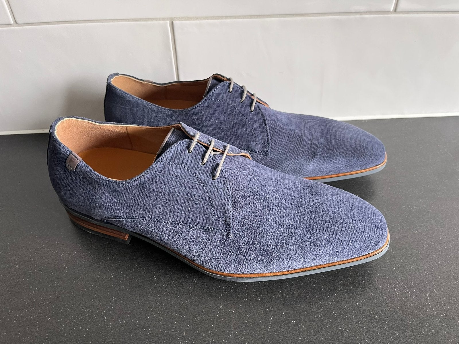 Floris van Bommel herenschoenen maat 8.5 /42.5 nieuw in doos, Floris van Bommel, Blauw, Floris van Bommel, Nieuw