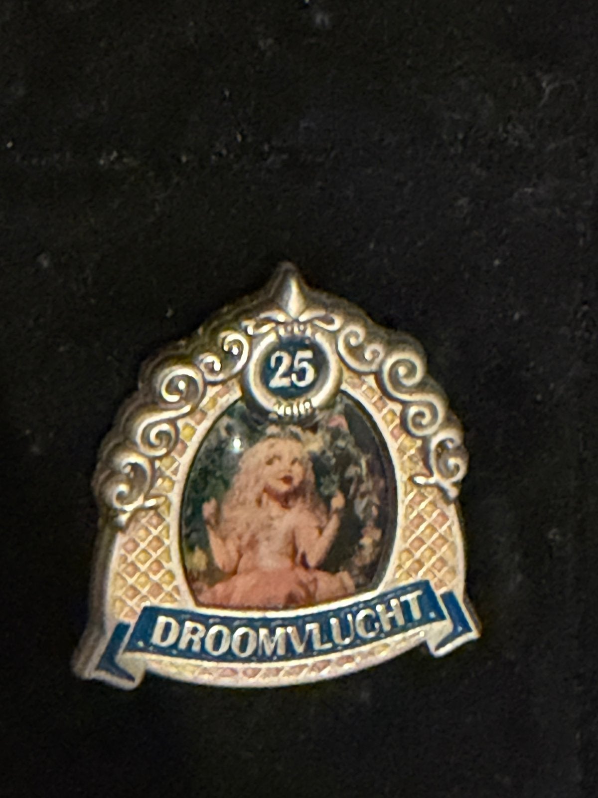 Efteling jubileum pin 25 jaar Droomvlucht, Ophalen of Verzenden, Zo goed als nieuw, Button of Speldje