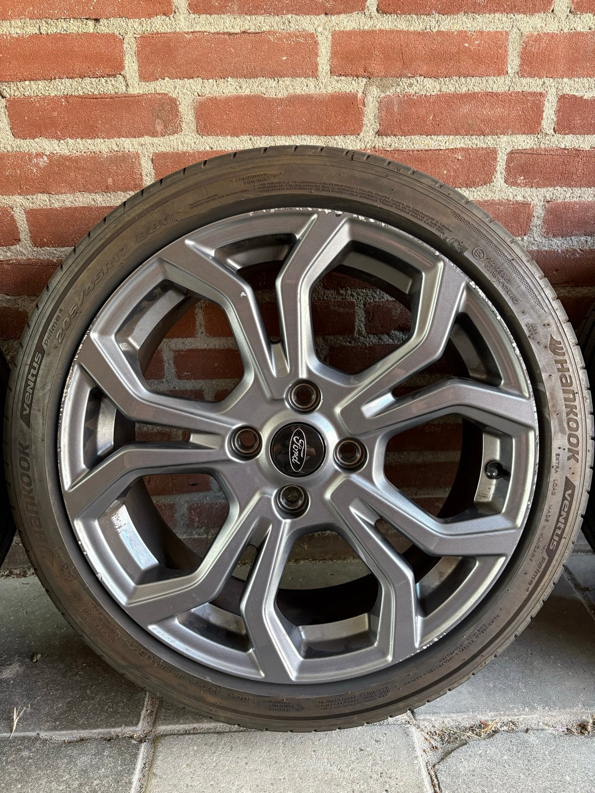 Ford Fiesta ST Line 17 inch velgen met zomerbanden, Auto-onderdelen, Ophalen, Gebruikt, Banden en Velgen, 17 inch