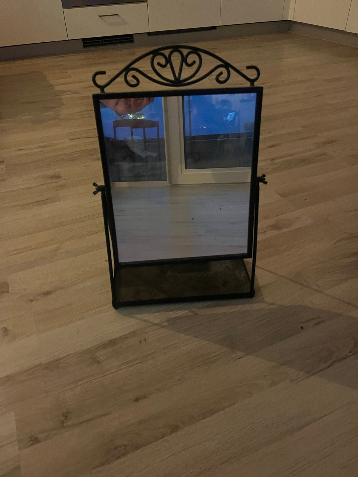 IKEA Spiegel met sierlijk metalen frame, Ophalen, Minder dan 50 cm, Gebruikt, Minder dan 100 cm
