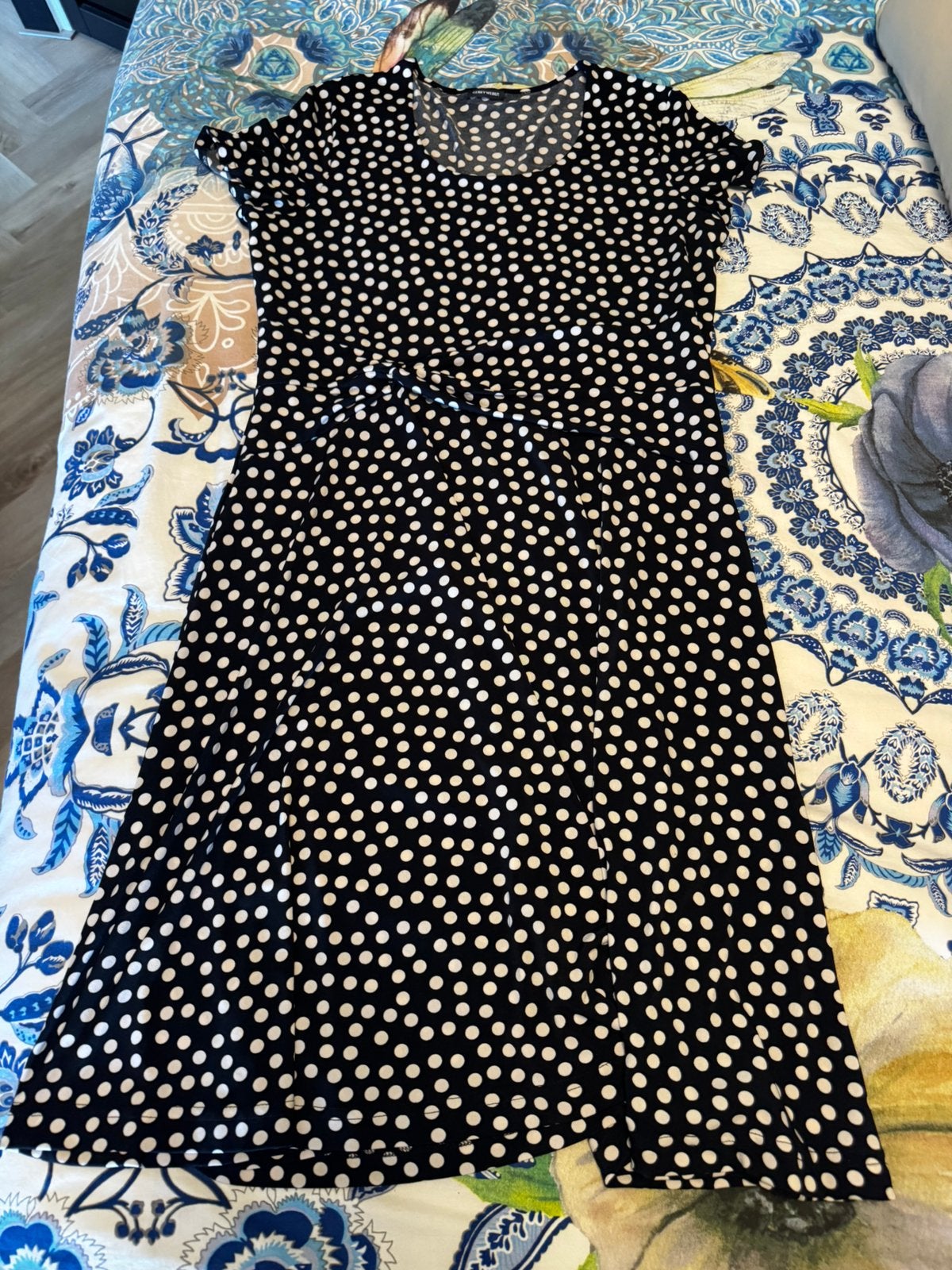 Gerry Weber - polkadot soepele jurk - maat 42, Ophalen of Verzenden, Zo goed als nieuw, Maat 42/44 (L), Zwart