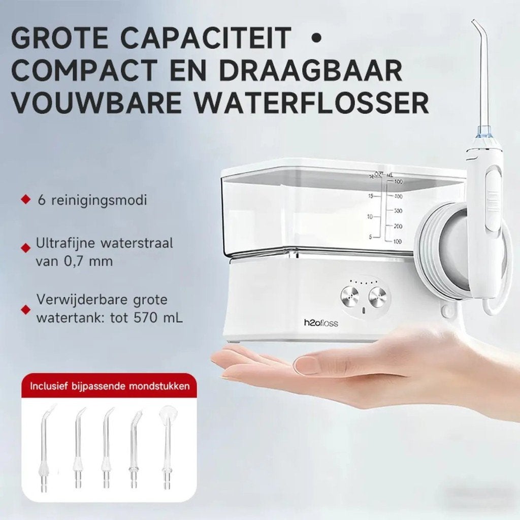 NIEUW - Waterflosser draadloos 570ml - monddouche, Ophalen of Verzenden, Nieuw