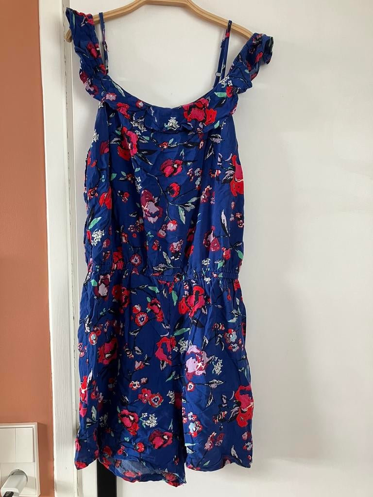 Playsuit zomee dames blauw rood rozen viscose 38/40, Ophalen of Verzenden, Zo goed als nieuw, Maat 38/40 (M), Rood