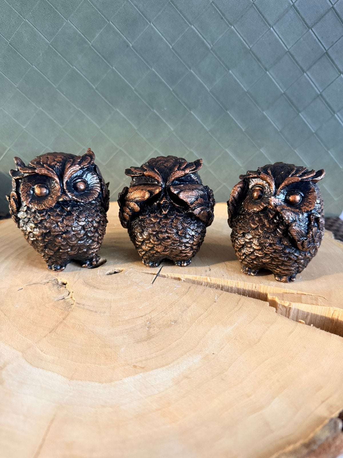 Uilen Horen, zien en zwijgen. Handmade, Ophalen of Verzenden, Nieuw, Dier