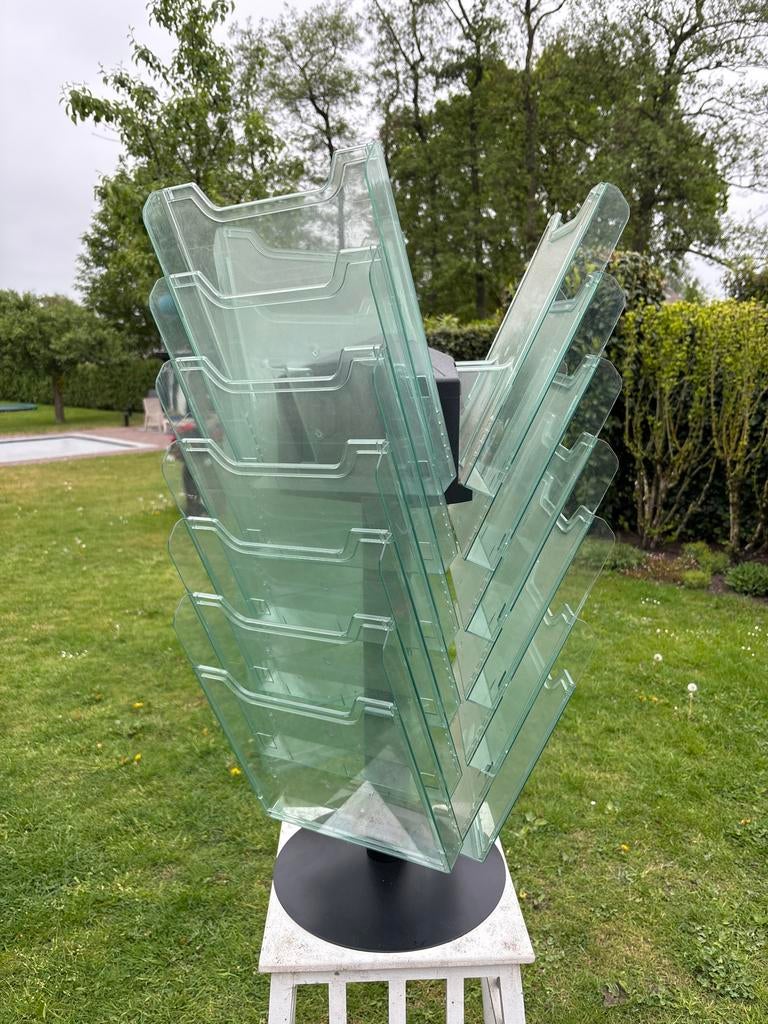 Draaibaar folderrek / displayrek - tafelmodel voor €75, Ophalen, Zo goed als nieuw