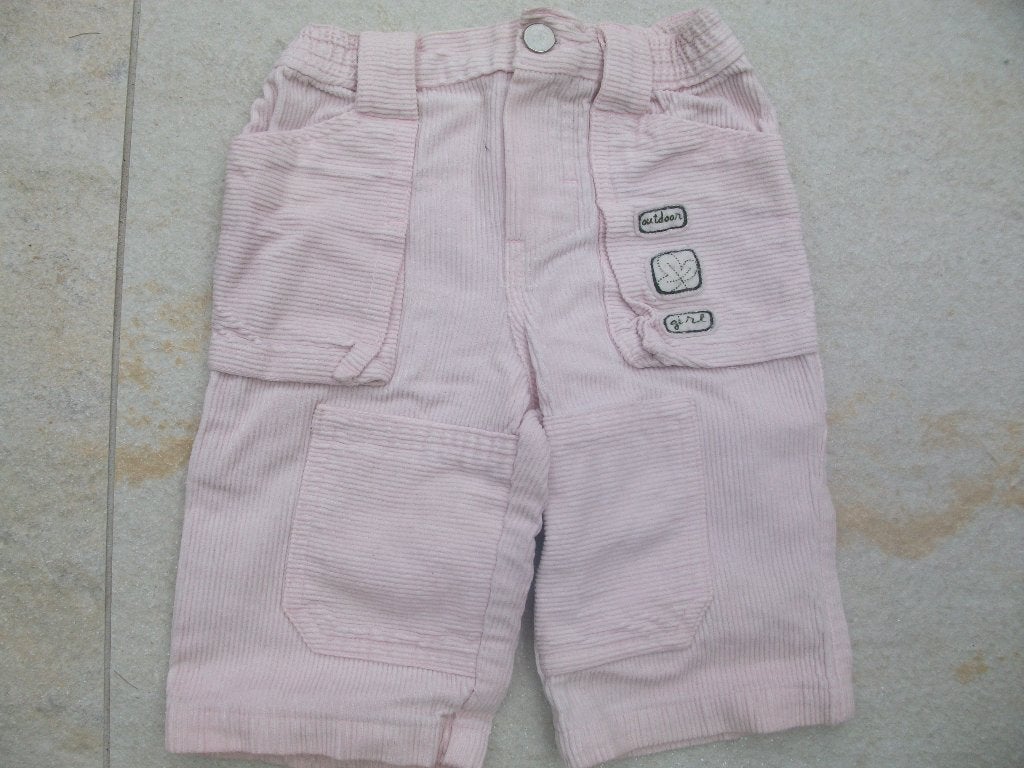 Roze lange broek corduroy Little Star ZGAN maat 62 zakken, Broekje, Meisje, Ophalen of Verzenden, Zo goed als nieuw
