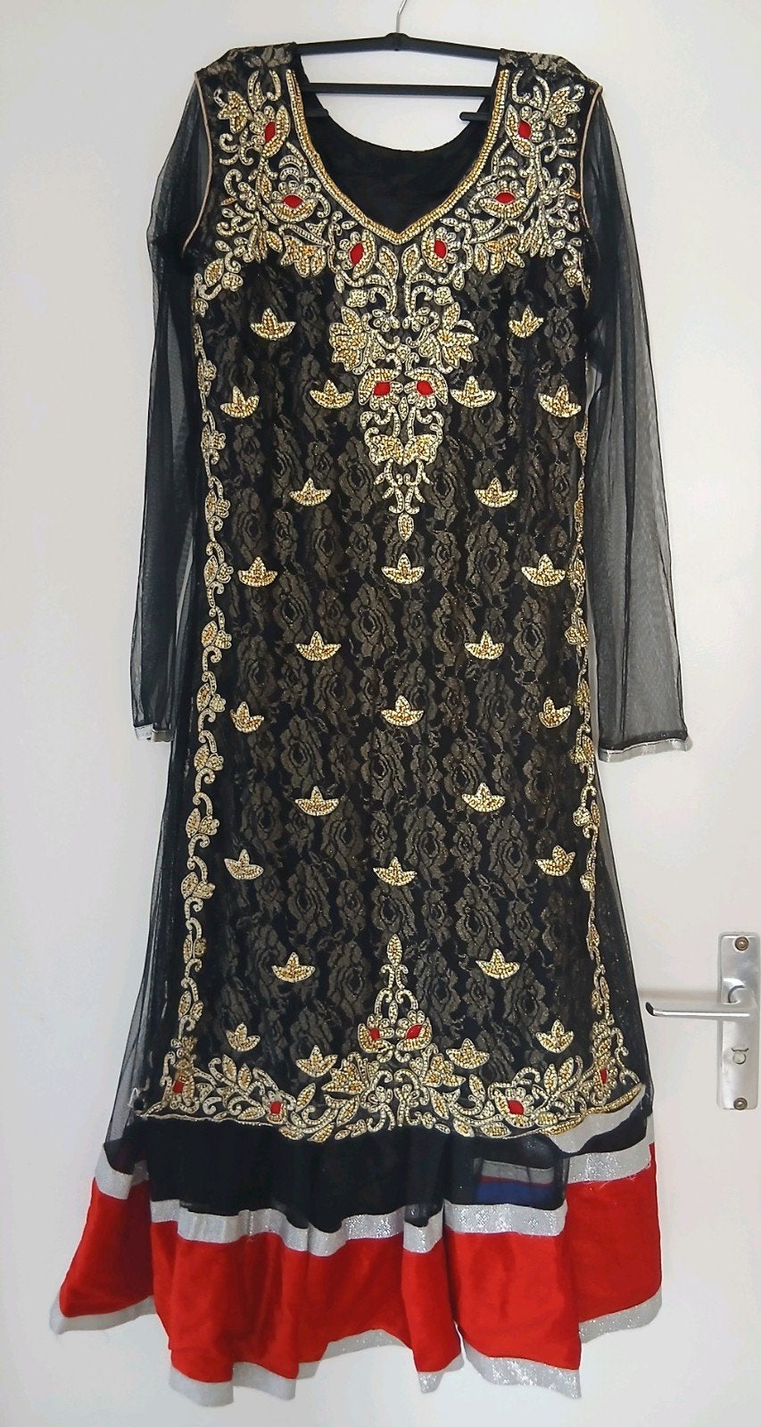 Zwarte Kurti maat 38/40, Kleding | Dames, Gelegenheidskleding, Overige typen, Zwart, Zo goed als nieuw, Ophalen