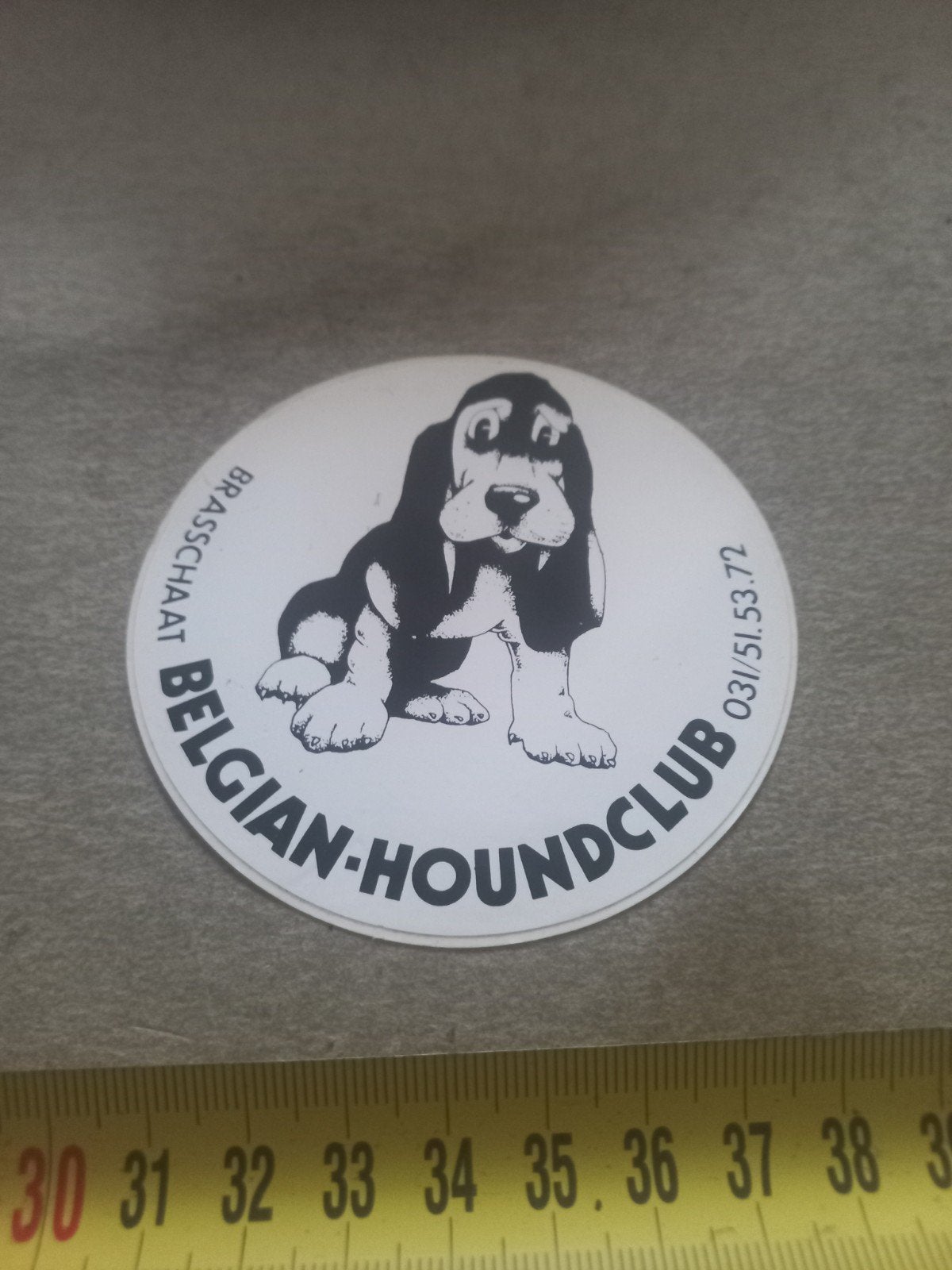 Vintage Belgian Houndclub Brasschaat sticker, Ophalen of Verzenden