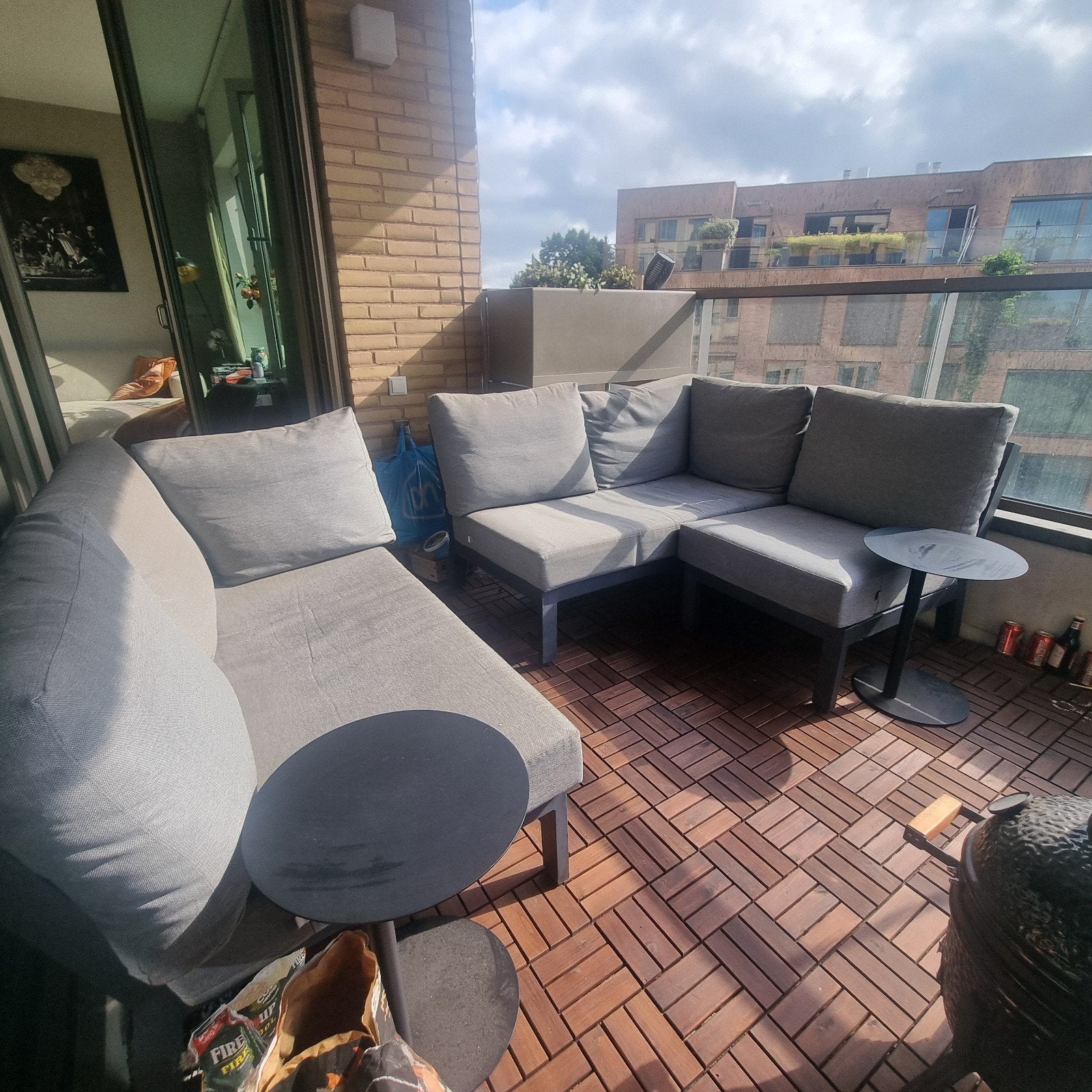 Life Outdoor Living Loungeset met Bijzettafeltjes, Tuin en Terras, Tuinsets en Loungesets, Ophalen, 5 zitplaatsen, Gebruikt, Bank