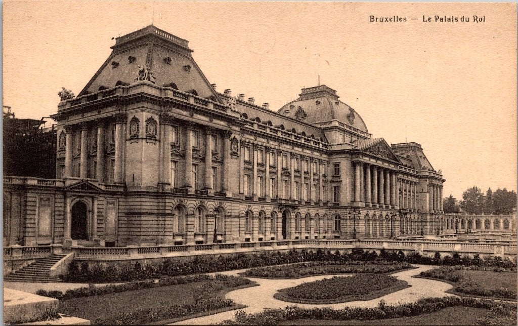 Brussel België - 7 antieke postkaarten Koninklijk Paleis VI, Verzamelen, Verzenden, 1920 tot 1940, Gelopen, Brussel (Gewest)