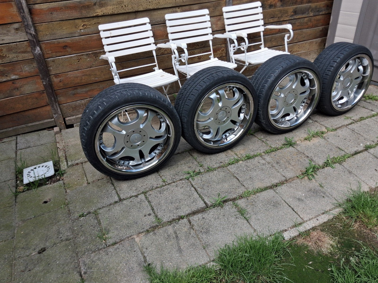 Mercedes breedset 5x112, Ophalen, 18 inch, Zomerbanden, 225 mm