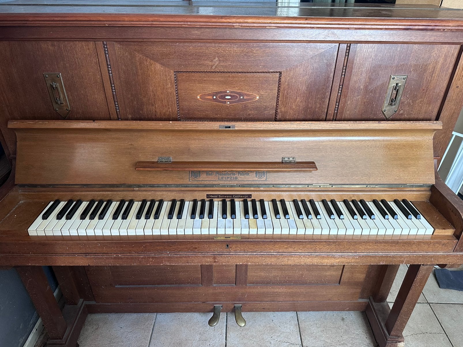 Julius Kreutzbach Leipzig – mooi gestemd en bespeelbaar, Ophalen, Gebruikt, Bruin, Piano