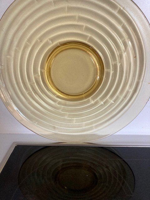 Art Deco persglazen schaal fruitschaal sierschaal, Ophalen of Verzenden