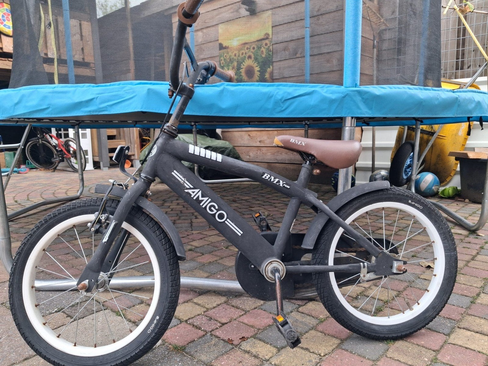 Amigo BMX kinderfiets - Zwart, 16 inch, Ophalen, Gebruikt, Staal, Stuur 360° draaibaar