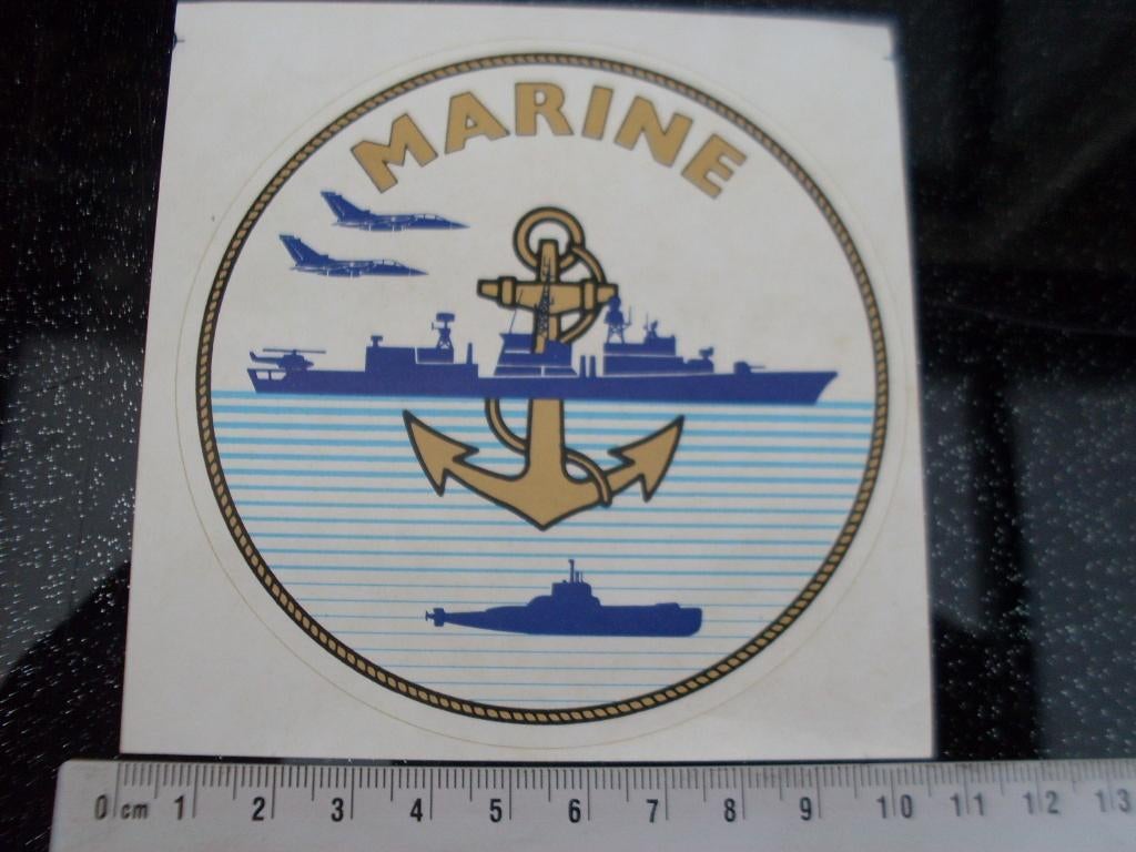 sticker marine logo fregat anker onderzeeer straaljagers, Verzenden, Zo goed als nieuw, Bedrijf of Vereniging