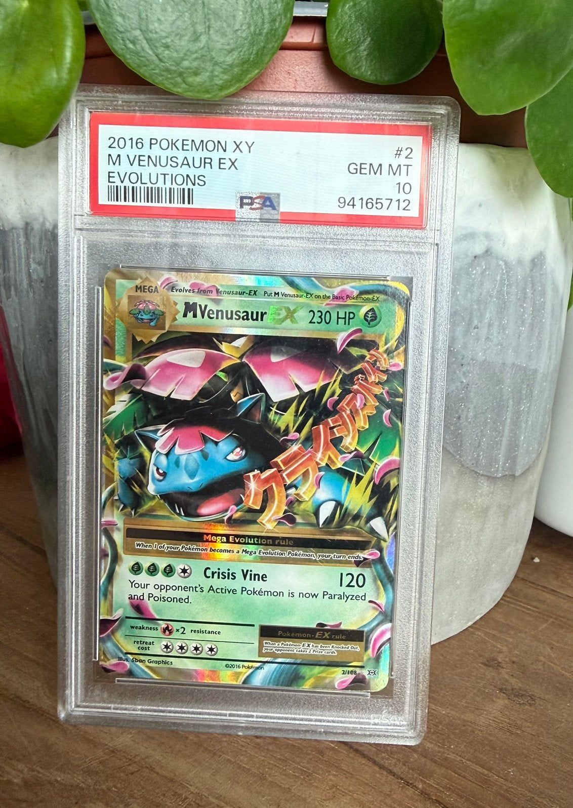 Mega Venusaur EX PSA 10 - Pokemon XY Evolutions, Ophalen of Verzenden, Zo goed als nieuw