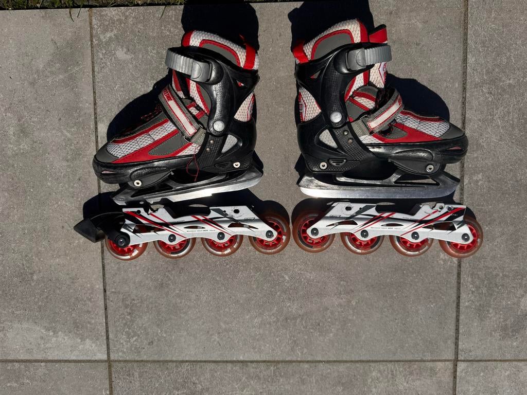Verstelbare skeelers en schaatsen combi - Maat 34-37, Ophalen, Gebruikt, Combinoren, Overige merken
