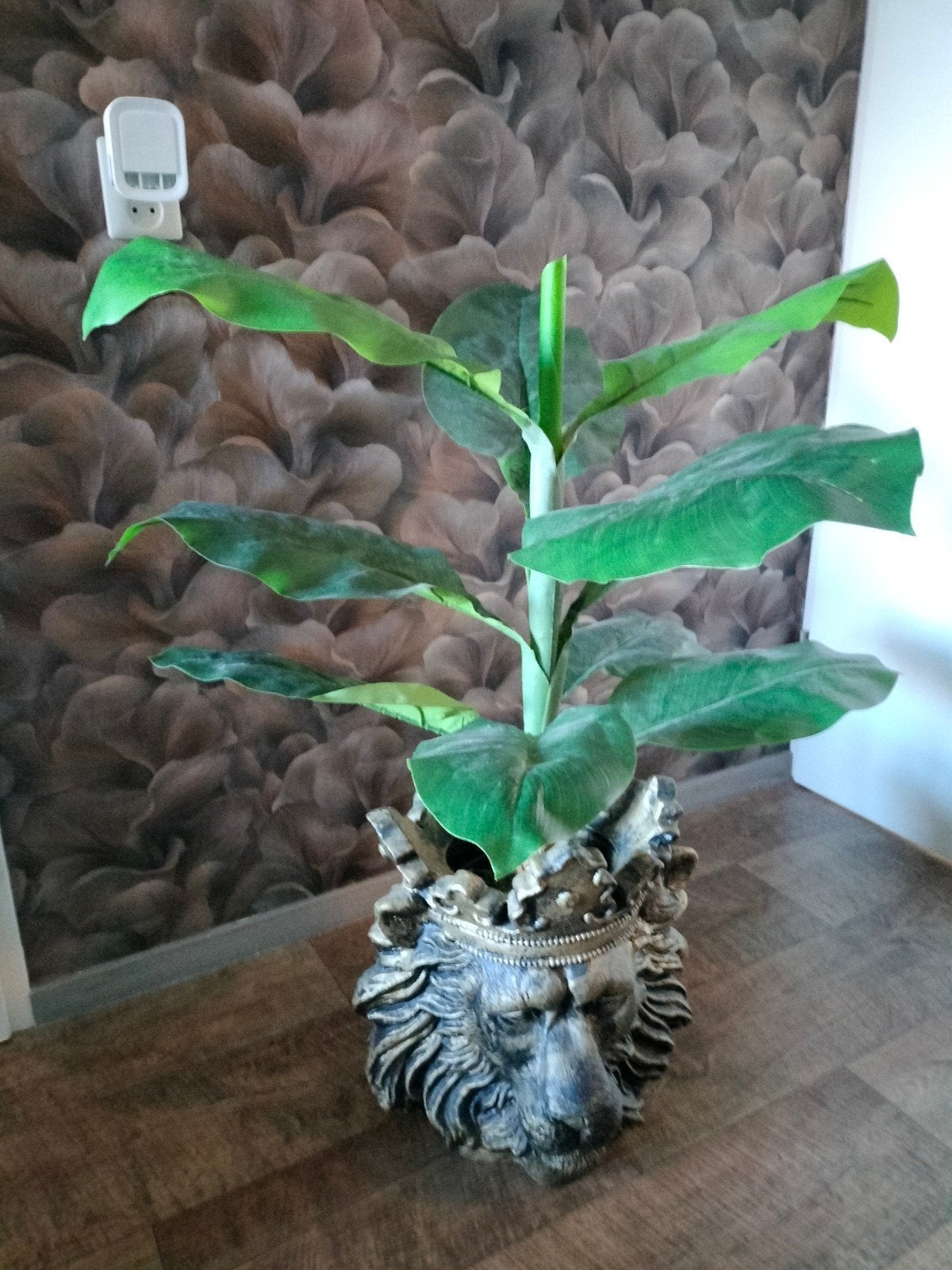 Kunstplant met lleeuwenkop bloempot, Huis en Inrichting, Ophalen, Binnen, Groen, Met pot of vaas