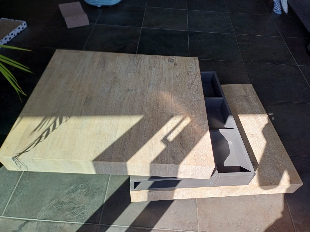 Salontafel H&H, Huis en Inrichting, Tafels | Salontafels, Ophalen, Gebruikt, 50 tot 100 cm, Vierkant