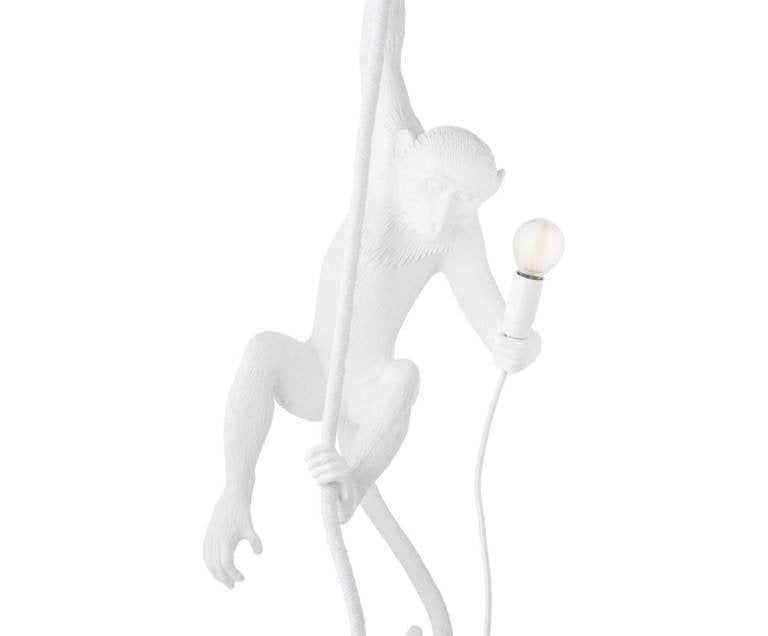 Z.G.A.N! Seletti Monkey aap lamp hanglamp aap wit, Ophalen, Zo goed als nieuw, Overige materialen, E14 (klein)