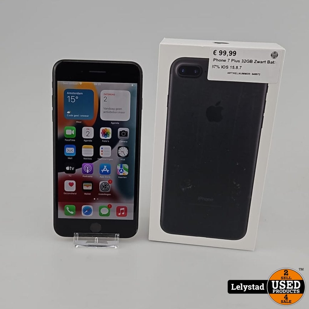 iPhone 7 Plus 32GB Zwart Bat: 86% IOS 15.8.8