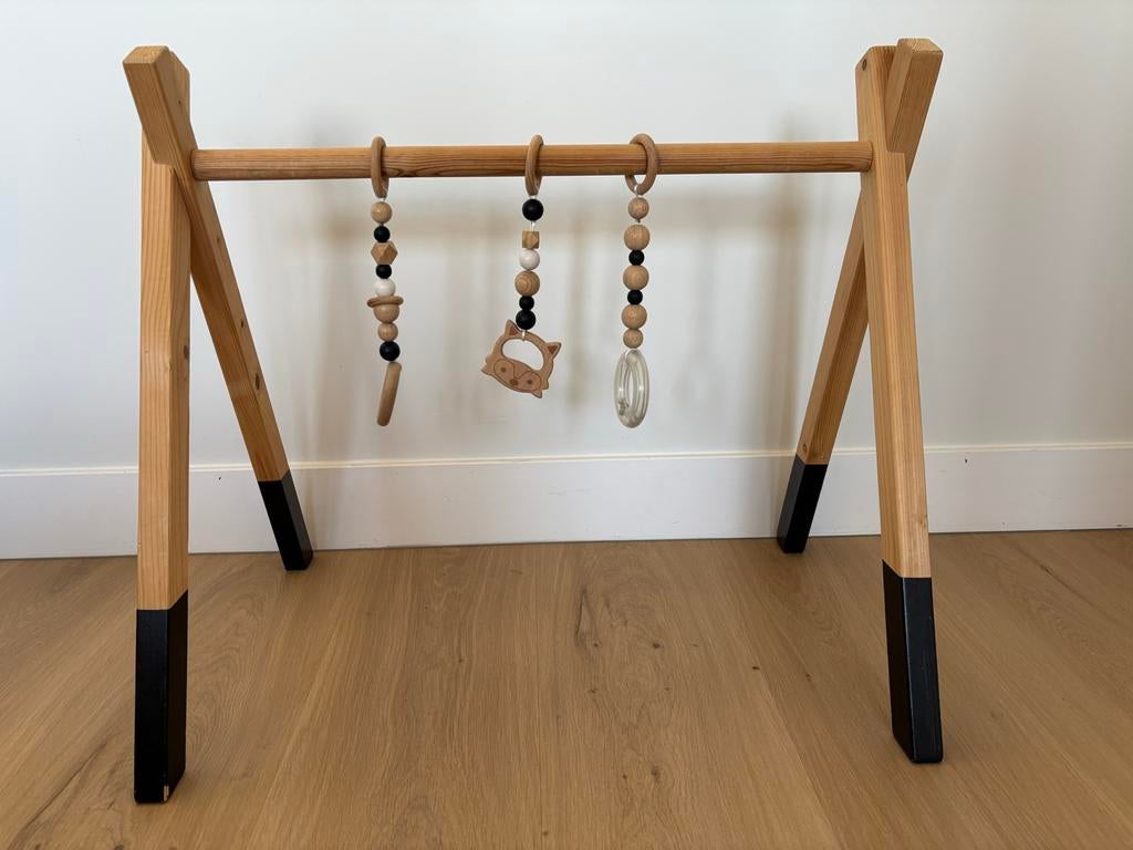 Houten babygym met speeltjes, Ophalen, Gebruikt, Babygym