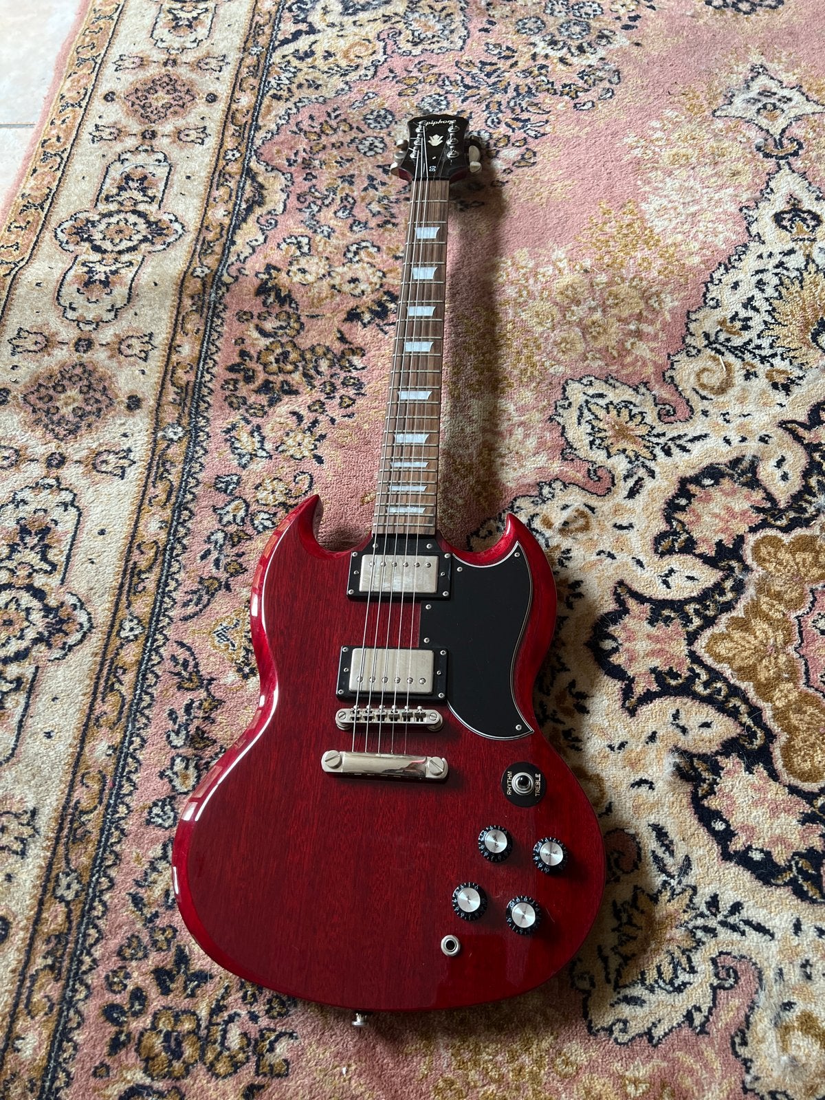 Epiphone SG - Cherry Red Elektrische Gitaar, Muziek en Instrumenten, Ophalen, Gebruikt, Solid body, Epiphone