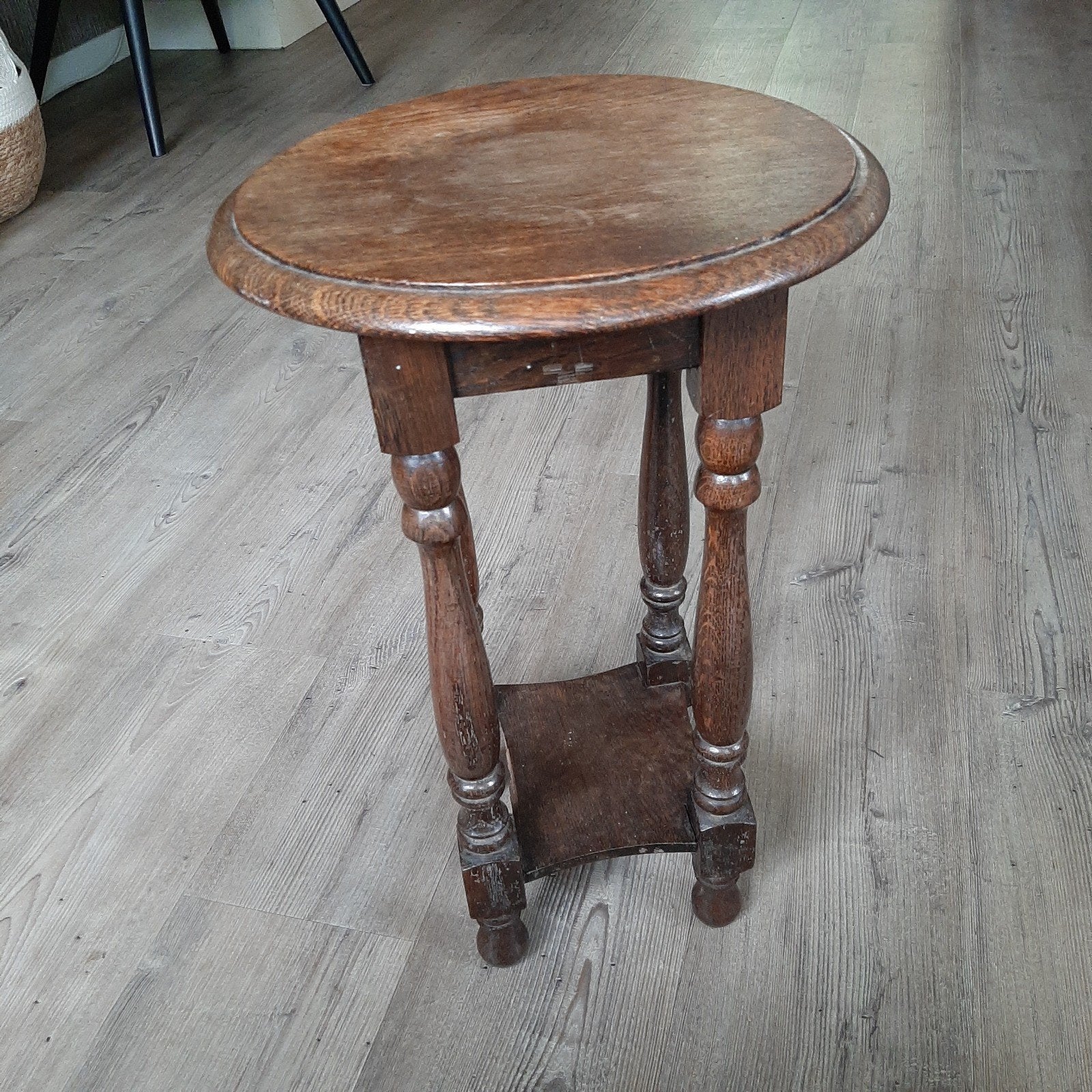 bloementafeltje tafeltje, Huis en Inrichting, 45 tot 60 cm, Minder dan 55 cm, Rond, Ophalen of Verzenden