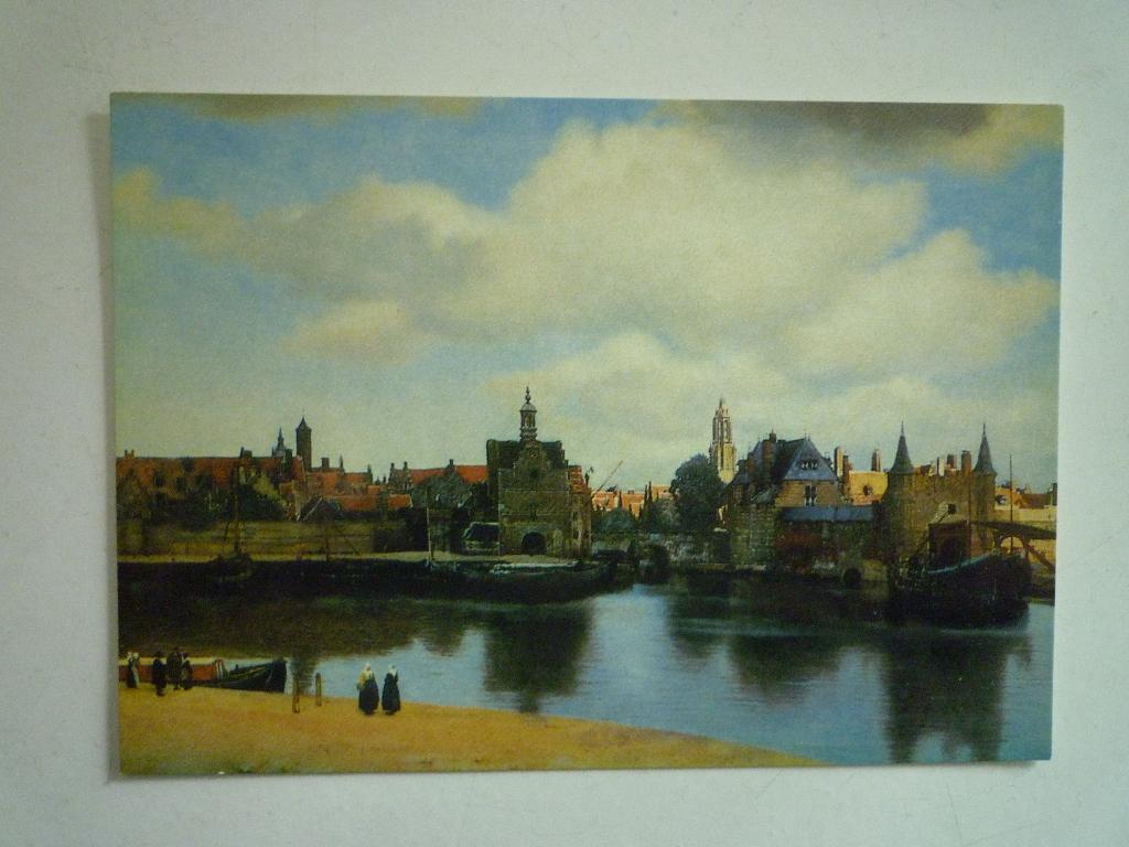 Gezicht op Delft Johannes Vermeer kunstkaart, Ophalen of Verzenden, 1940 tot 1960, Gelderland