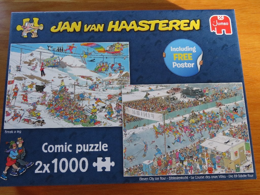 2x Jan van Haasteren, Ophalen, 500 t/m 1500 stukjes, Zo goed als nieuw