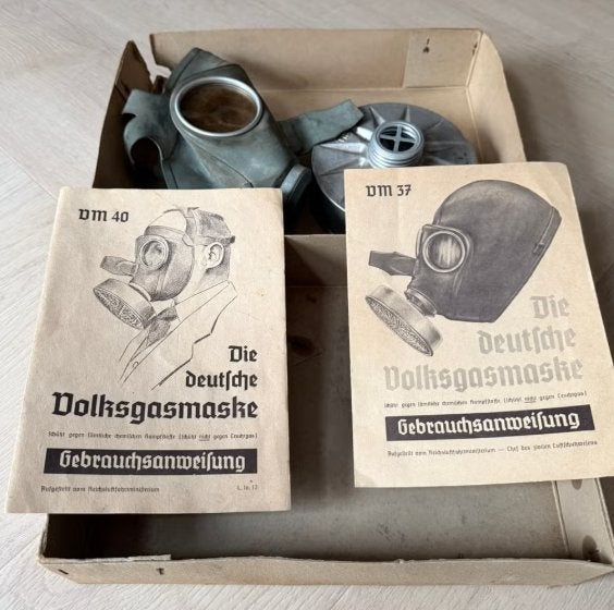 Duitse WWII burger gasmasker compleet!, Verzamelen, Militaria | Tweede Wereldoorlog, Ophalen of Verzenden, Landmacht, Duitsland