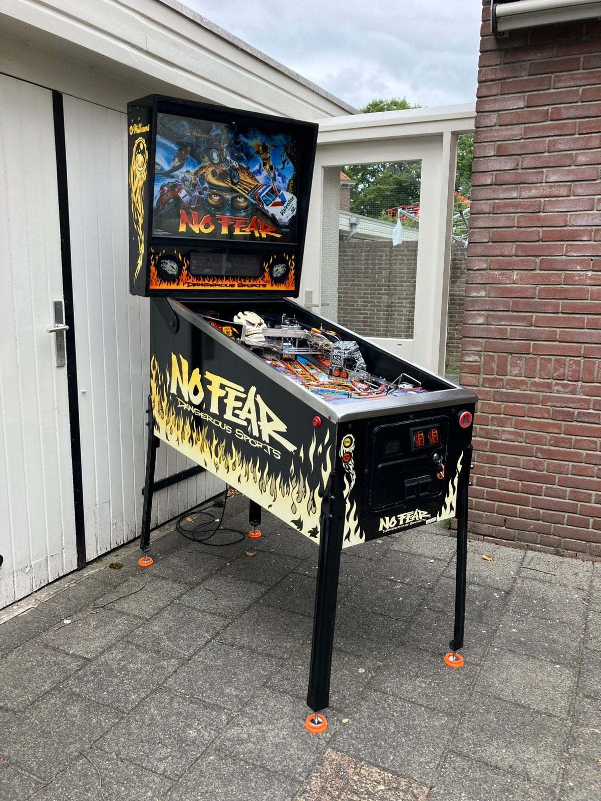 Strakke No Fear Steve Ritchie Pinball Flipperkast, Ophalen, Zo goed als nieuw, Flipperkast