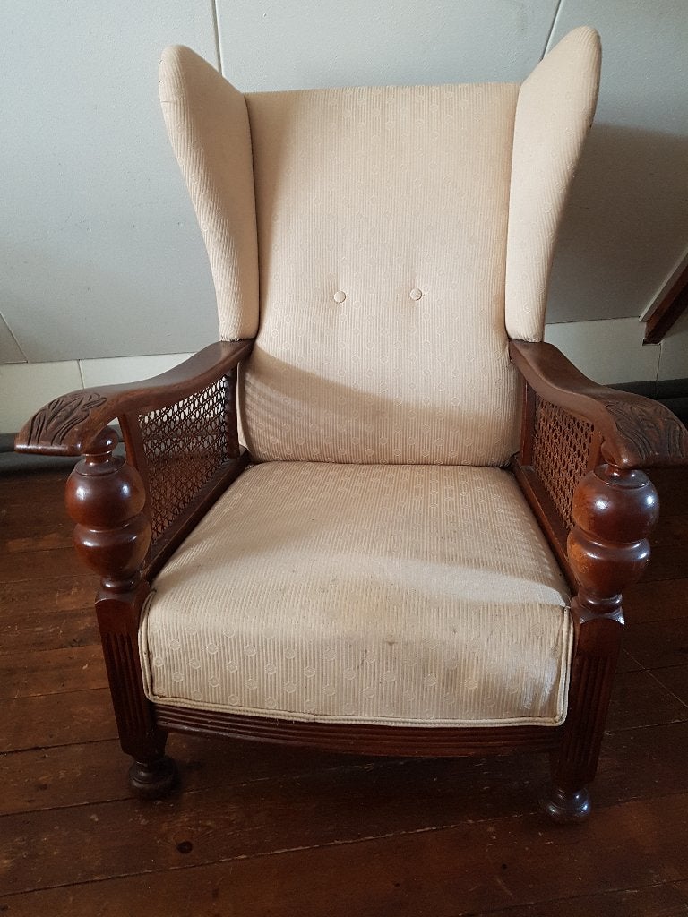 Fauteuil - Relaxstoel - Vintage jaren 50-60, Huis en Inrichting, Ophalen, Gebruikt, Minder dan 75 cm, Vintage