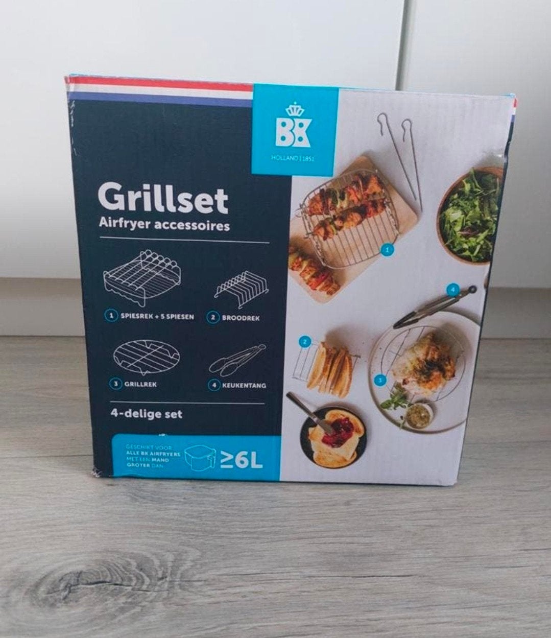 BK Grillset Airfryer accessoires 4-delig, Ophalen, Overige typen, Metaal, Overige merken