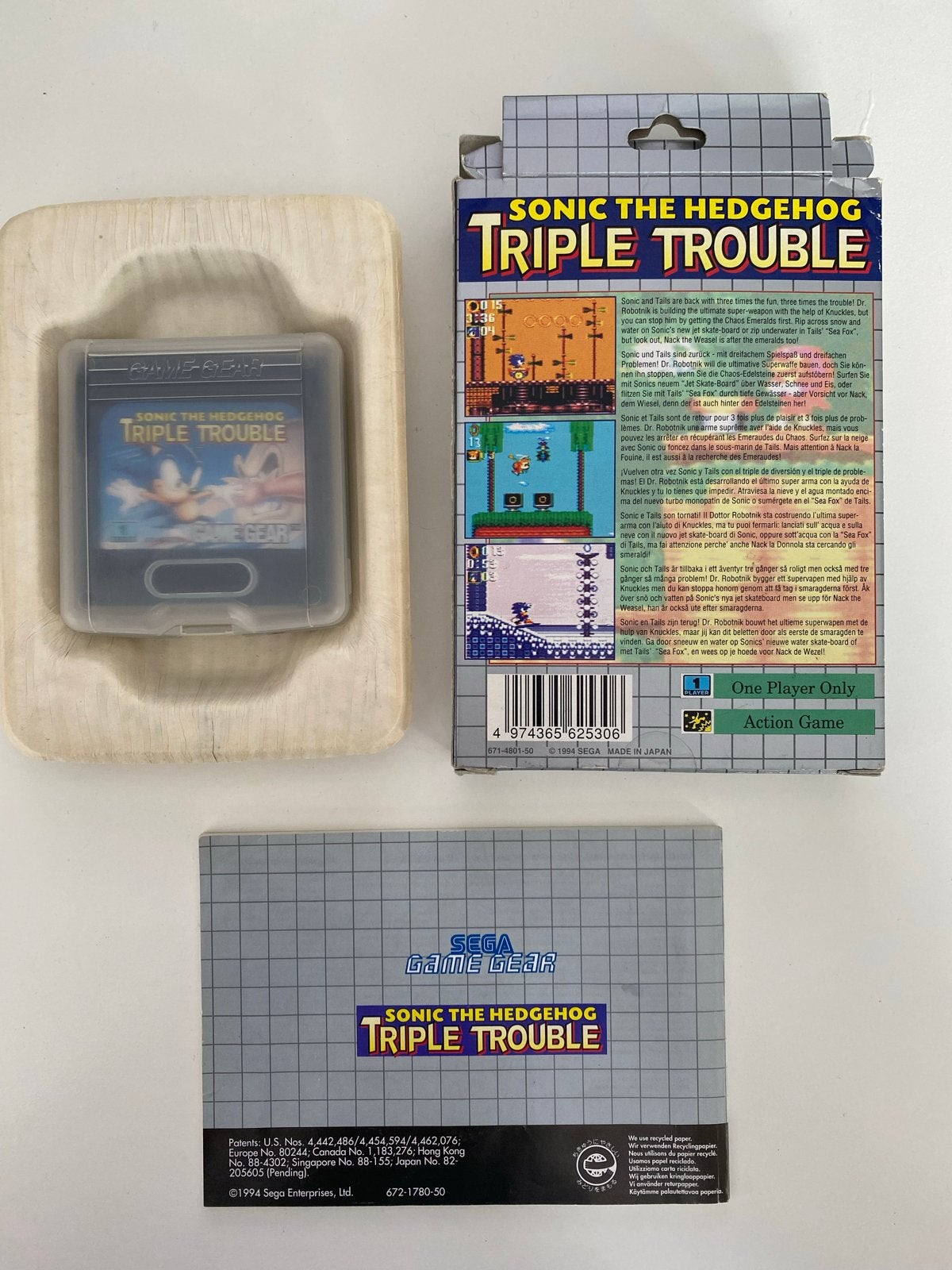 Sega Game Gear: Sonic the Hedgehog Triple Trouble, Spelcomputers en Games, Games | Sega, Gebruikt, Game Gear, 1 speler, Ophalen of Verzenden