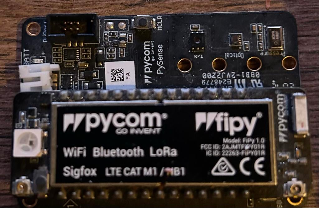 Pycom FiPy met PySense - IoT Development Board, Ophalen of Verzenden, Gebruikt