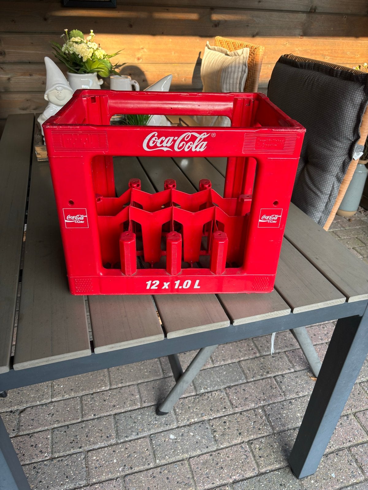Vintage Coca-Cola krat 12 x 1.0 L - Rood, Ophalen, Gebruikt